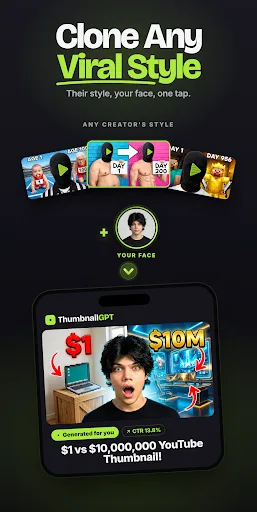 ThumbnailGPT: AI Clone Style Android app screenshot 1