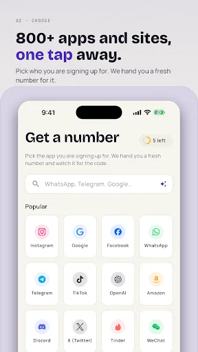 SMS Verification - Virtual SIM Android app screenshot 2