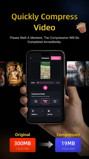 CineZip: Video Compressor Android app screenshot 1