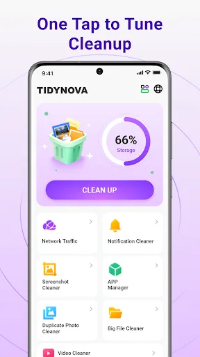 TidyNova — Phone Cleaner Android app screenshot 1