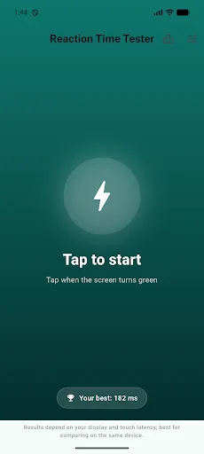 Reaction Time Tester Android app screenshot 1