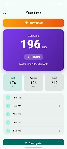 Reaction Time Tester Android app screenshot 3