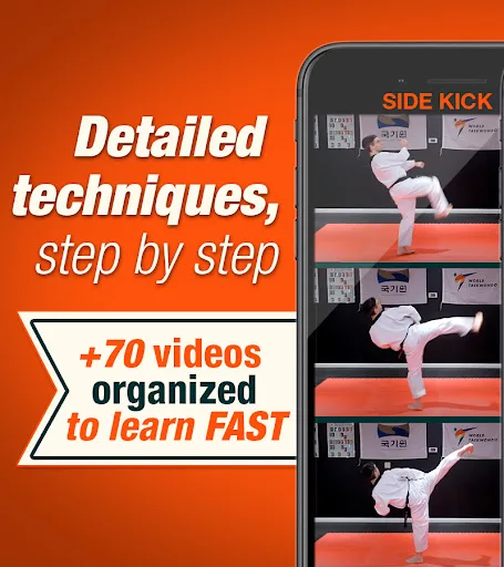 Learn taekwondo training Android app screenshot 1