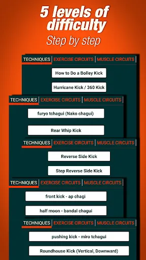 Learn taekwondo training Android app screenshot 5