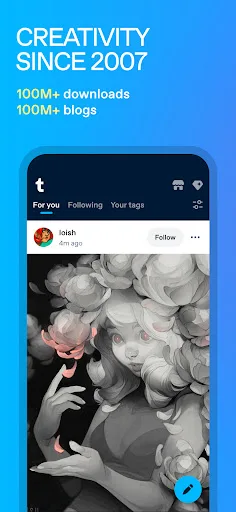 Tumblr: Social Media & Art Android app screenshot 1