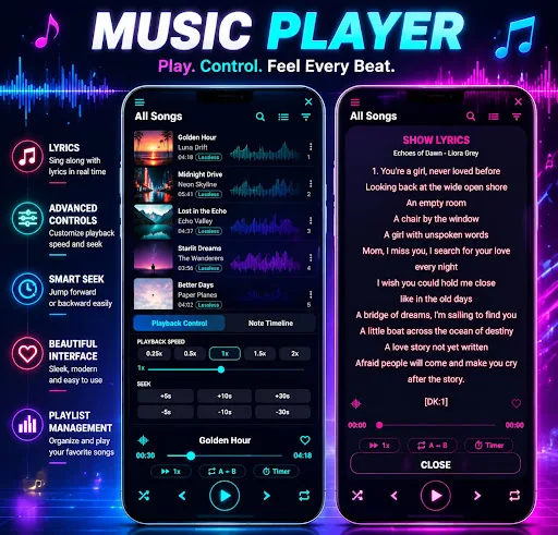 UNIFY Hi-Res Music Player Pro Android app screenshot 2