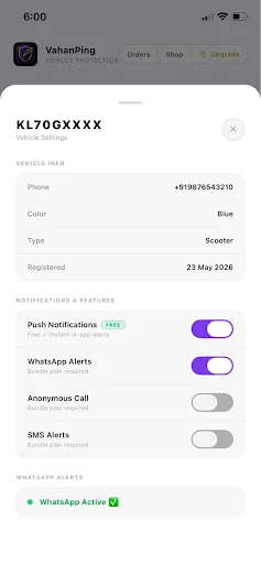 VahanPing Android app screenshot 1