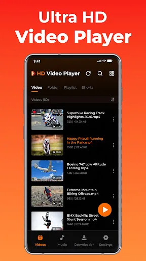 4K Video Player & Music Player Android app screenshot 2