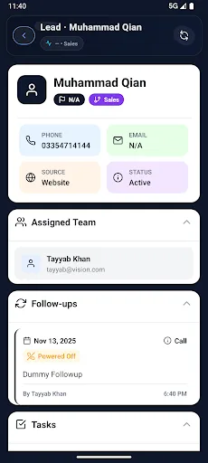Vision CRM Android app screenshot 5