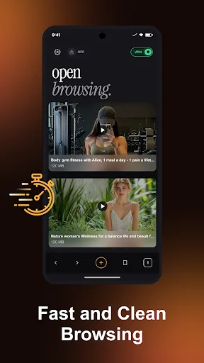 Veilo: Fast Private Browser Android app screenshot 1