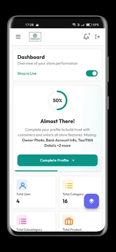 Vrumarket Seller Android app screenshot 1