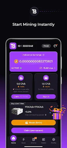 VTRX Miner: Cloud Tool Android app screenshot 2