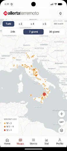 AllertaTerremoto Android app screenshot 5