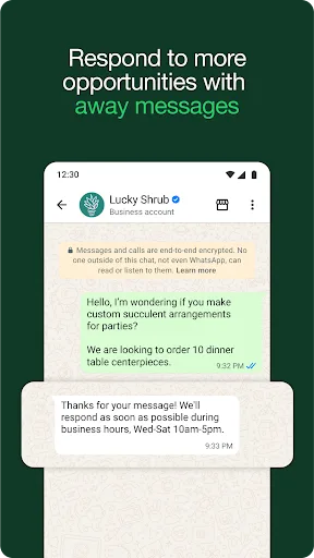 WhatsApp Business Android app screenshot 4