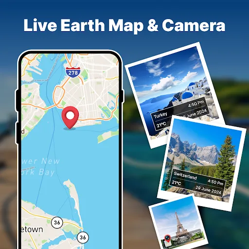 EarthVista: Live Satellite Map Android app screenshot 1