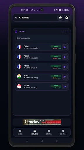XJ PANEL Android app screenshot 2