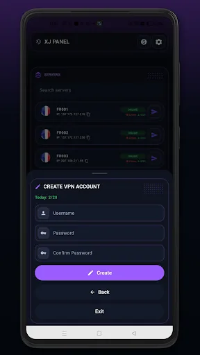 XJ PANEL Android app screenshot 6
