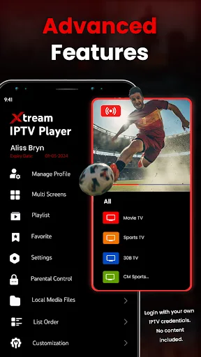 Smart Xtream IPTV Player Android app screenshot 3