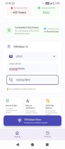 Reward Converter Prime Android app screenshot 4