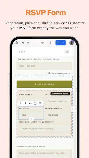 Wedding Web & Invites YesLovey Android app screenshot 5