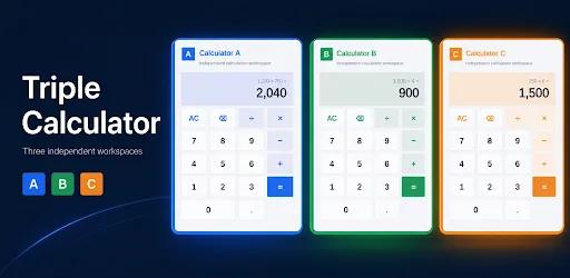 Triple Calculator: 3-in-1 Android app screenshot 2