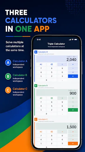 Triple Calculator: 3-in-1 Android app screenshot 3