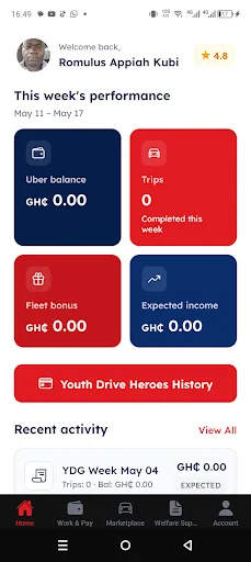 YDG Driver Android app screenshot 1