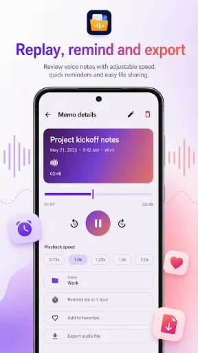 Voice Memo Organizer: Recorder Android app screenshot 3