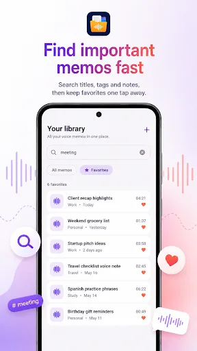 Voice Memo Organizer: Recorder Android app screenshot 4