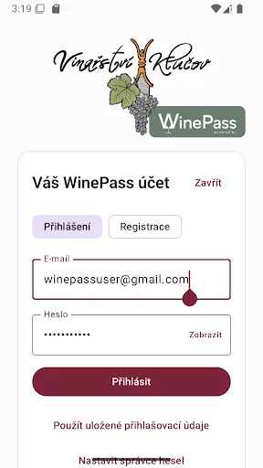 WinePass Android app screenshot 2