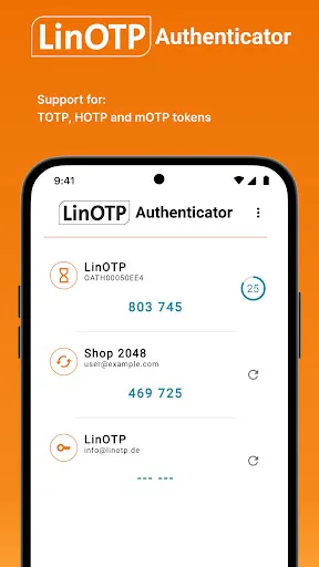 LinOTP Authenticator Android app screenshot 2