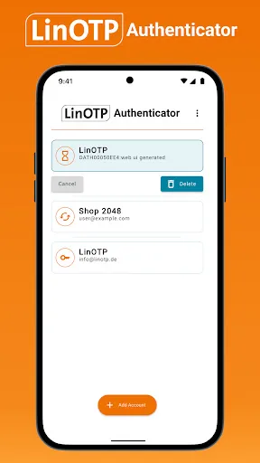 LinOTP Authenticator Android app screenshot 5