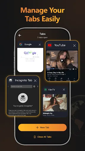 Fast Browser: Private Web Android app screenshot 4