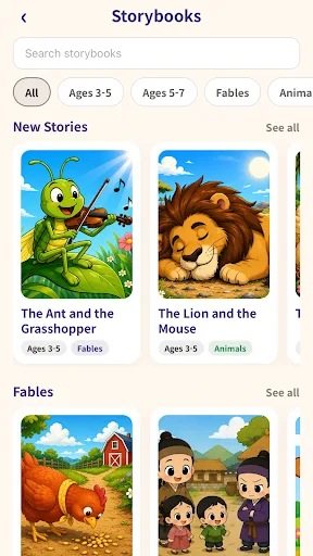 Stori | Books Read Aloud Android app screenshot 2