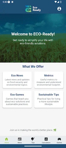EcoReady Android app screenshot 1