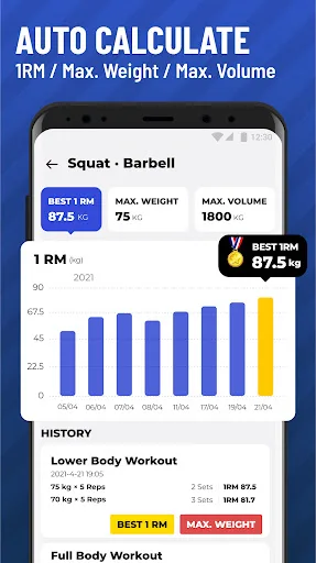 Gym Workout Tracker: Gym Log Android app screenshot 3
