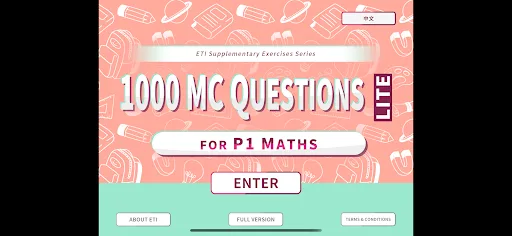 1000 MCQs for P1 Maths (LITE) Android app screenshot 1