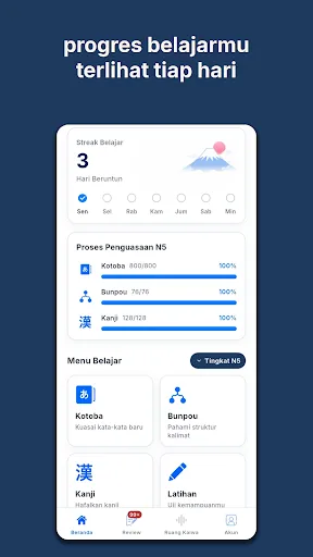 Tsunagi: Belajar Bahasa Jepang Android app screenshot 1