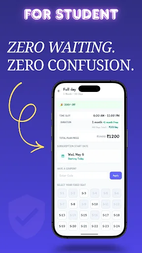 GoLib: Library Seat Booking Android app screenshot 2