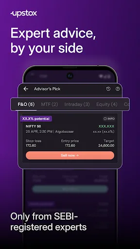 Upstox Stocks IPO Mutual Funds Android app screenshot 2