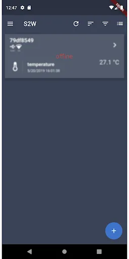 S2W Sensors Android app screenshot 1