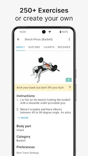 Strong Workout Tracker Gym Log Android app screenshot 3