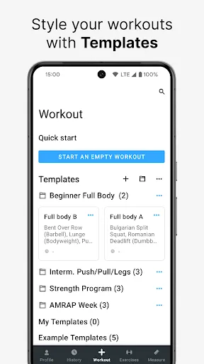 Strong Workout Tracker Gym Log Android app screenshot 5
