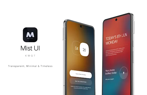 Mist UI KWGT Android app screenshot 2