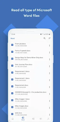 Office Reader - PDF,Word,Excel Android app screenshot 3