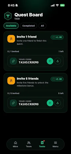 TASH Network Android app screenshot 3