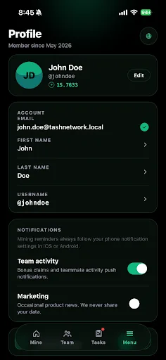TASH Network Android app screenshot 4