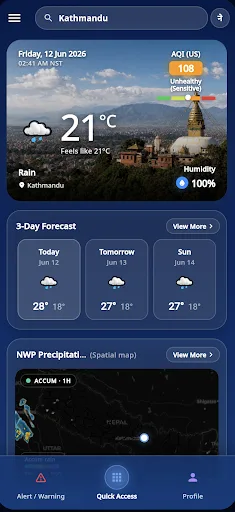 Nepal Weather Official Android app screenshot 1