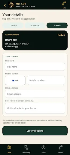 Mr. Cut Barbershop Android app screenshot 4