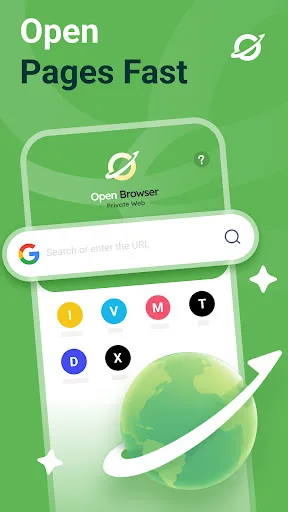 Open Browser: Private Web Android app screenshot 1